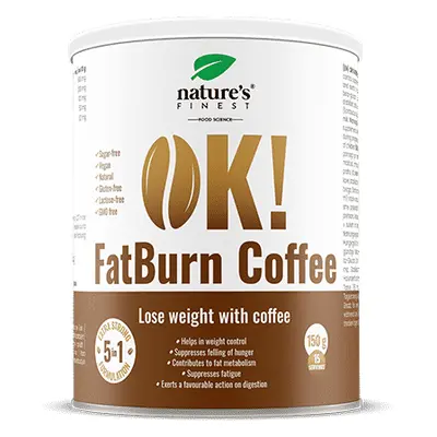 OK!FatBurn Káva | Carb Fat Burner | L-Tyrosin L-Carnitin | Zrychluje spalování tuků | Klinické s