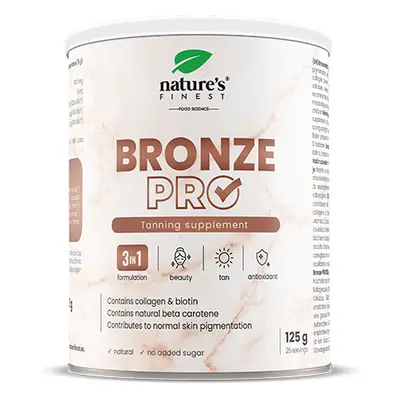 Bronze Pro | Přírodní nápoj pro zesílení opálení | Obsahuje měď, kolagen a vitamíny | Bez kapslí