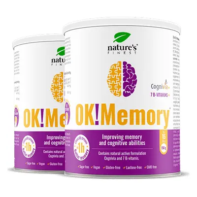 OK!Memory | 1+1 Free | Supplement for Brain Health | For Concentration | Better Memory | Improve