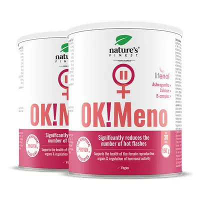 OK!Meno Set - Kup 1 Dostan 1 Zdarma | Přírodní Podpora Menopauzy s Ashwagandhou, Vitamíny z Bamb