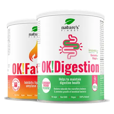 OK!Digestion + OK!FatBurn | Mikroflora Balance | Beneficial Bacteria | Zdravá Trávení | Ztráta V