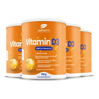 Vitamin D3 3+1 promoce| Kvalitní Vitamin D3 | "Sluneční vitamín" | Zdravé kosti | Zuby | Svaly |