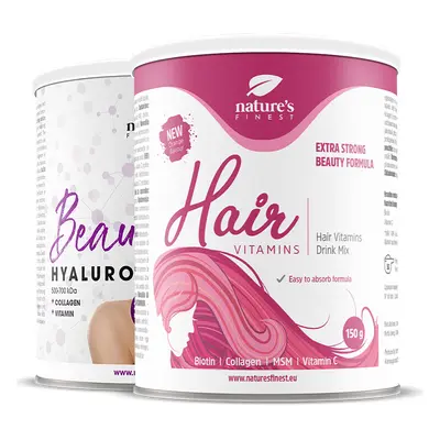 Beauty Hyaluron + Hair Vitamins zdarma | Nápoj s kyselinou hyaluronovou | Nápoj proti vráskám | 