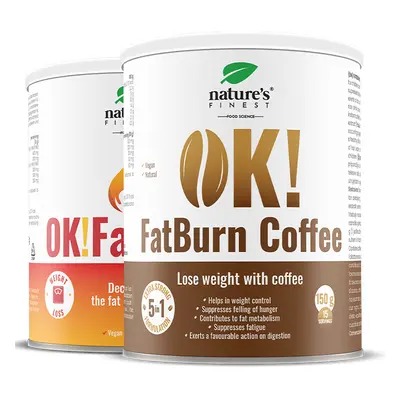 OK!FatBurn Káva + OK!FatBurn ZDARMA | Zmenšení únavy | Zvyšte metabolismus | L-karnitin brazilsk