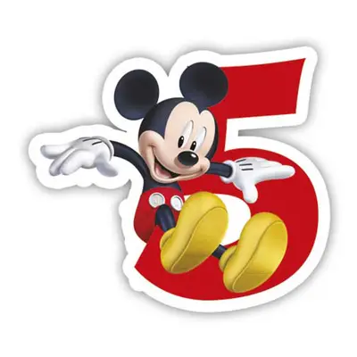 Narozeninová svíčka 5 "Kolekce Mickey Mouse"