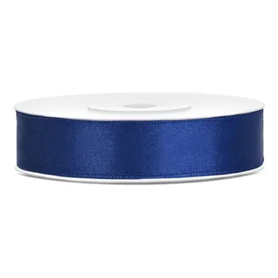 Stuha saténová NAVY BLUE, 12 mm x 25 m