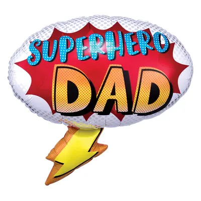 Fóliový balónek "Superhero Dad", 68x66 cm