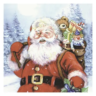 Duni Ubrousky papírové třívrstvé Santa on Tour - 20 kusů, 33 x 33 cm