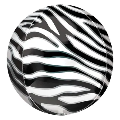 Amscan Fóliový balónek kulatý “vzor-Zebra”, 40 cm