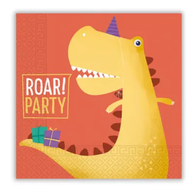 Procos Papírové ubrousky "Dino-Roar Party”, 33x33 cm, 20 ks