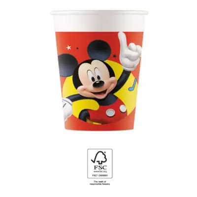 Procos Papírové kelímky "Hravý Mickey", 200 ml, 8 ks