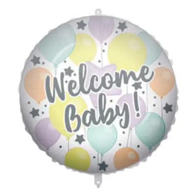 Procos Fóliový balónek s těžítkem “Welcome Baby”, 46 cm