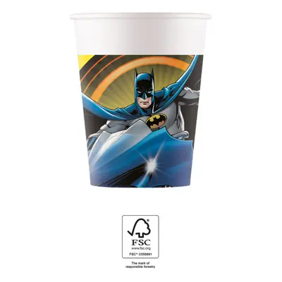 Procos Papírové kelímky “Batman”, 200 ml, 8 ks