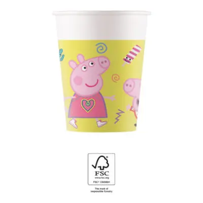 Procos Papírové kelímky "Peppa Pig", 200 ml, 8 ks