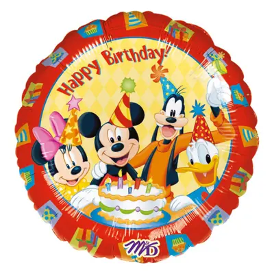 Fóliový balónek Mickey “Happy Birthday”, 43 cm