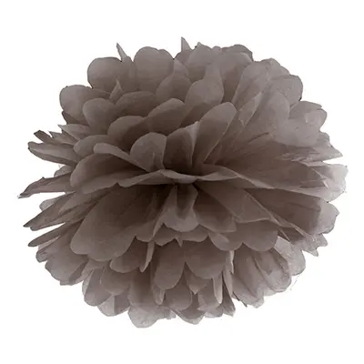 Papírový Pom-Pom HNĚDÝ, 25 cm