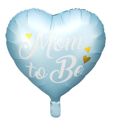 PartyDeco.pl Fóliový balónek “Mom To Be” MODRÝ, 35 cm