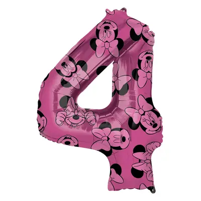 Amscan Fóliový balónek číslo "Minnie Mouse - 4", 66 cm