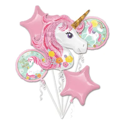 Amscan Balónkový buket “Magical Unicorn”, 5 ks