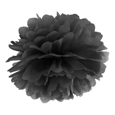 Papírový Pom-Pom ČERNÝ, 25 cm