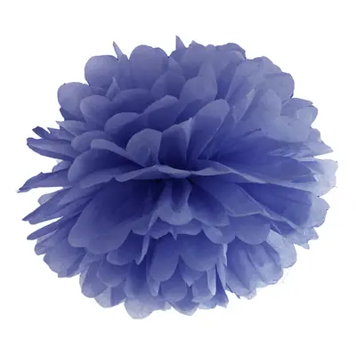 Papírový Pom-Pom MODRÝ, 25 cm