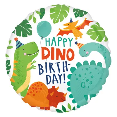 Amscan Fóliový balónek "Happy DINO Birthday", 45 cm