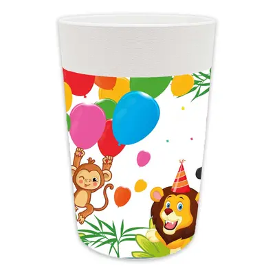 Procos Plastové kelímky “Jungle Balloons - džungle”, 230ml, 2ks