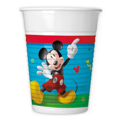 Procos Plastové kelímky “Mickey - Rock The House”, 200 ml, 8 ks