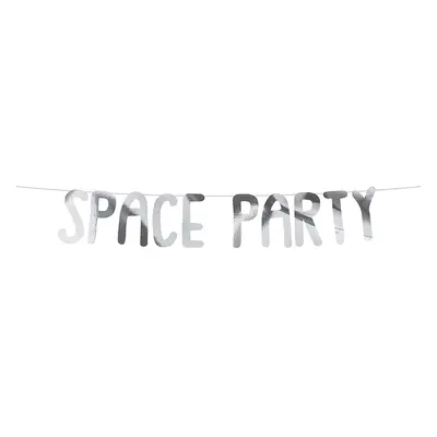 Banner “Vesmír - Space Party” STŘÍBRNÝ, 13x96 cm