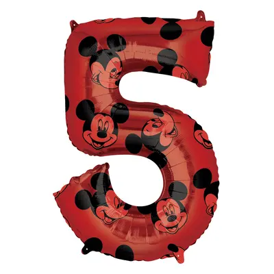 Amscan Fóliový balónek číslo "Mickey Mouse - 5", 66 cm