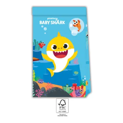 Dárkové papírové tašky "Baby Shark", 4 ks