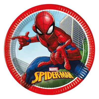 Procos Papírové talířky “Spiderman - Crime Fighter”, 23 cm, 8 ks