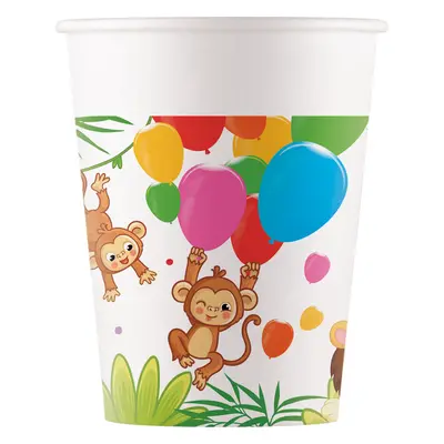 Papírové kelímky “Jungle Balloons - džungle”, 200 ml, 8 ks