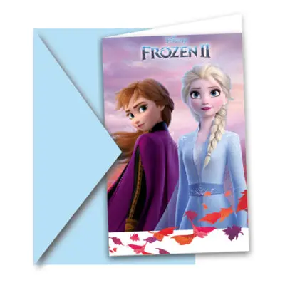 Pozvánky "Frozen - Ledové království 2", 6 ks