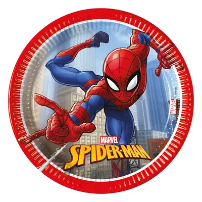 Procos Papírové talířky “Spiderman - Crime Fighter”, 20 cm, 8 ks