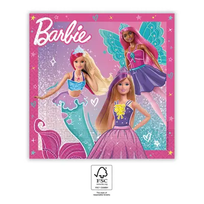 Papírové ubrousky “Barbie Fantasy”, 33x33 cm, 20 ks