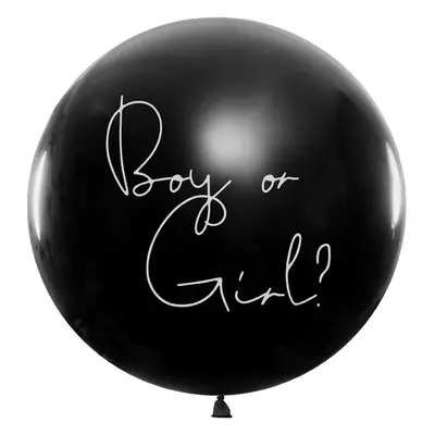 Balónek "Boy or Girl" s růžovými konfetami, 1 m