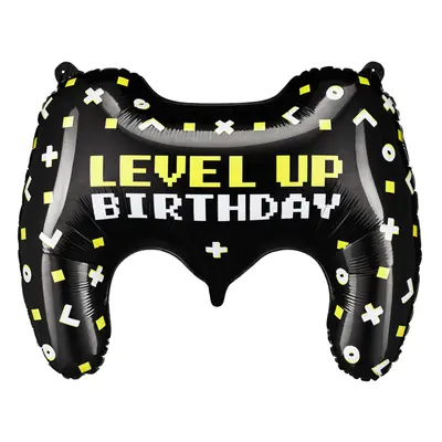 Fóliový balónek “GAME - Level Up Birthday”, 75x52 cm