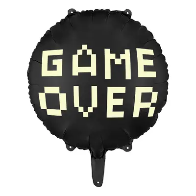 Fóliový balónek “GAME OVER” ČERNÝ, 45 cm