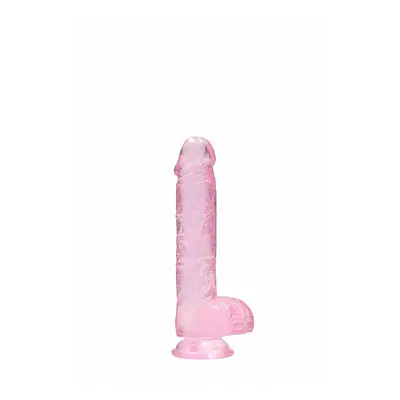 SHOTS TOYS RealRock Crystal Clear 15cm Pink