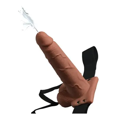 Fetish Fantasy 7.5" Hollow Squirting Strap-On with Balls