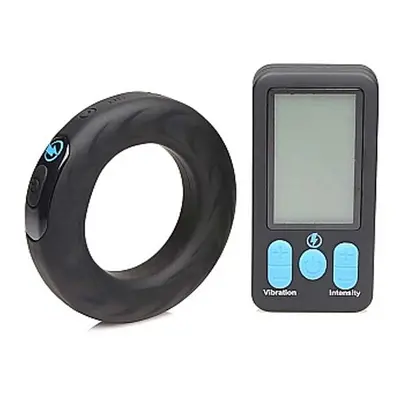 XR BRANDS Zeus Electrosex E-Stim Pro Silicone Cock Ring Vibe with Remote