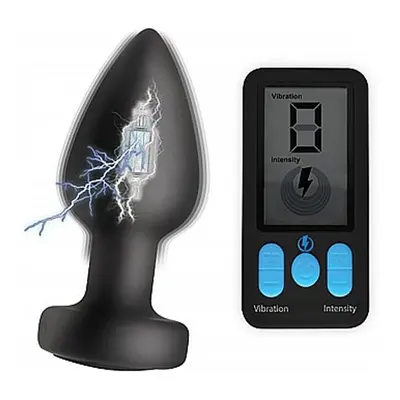 XR BRANDS Zeus Electrosex E-Stim Pro Silicone Vibrating Anal Plug with Remote