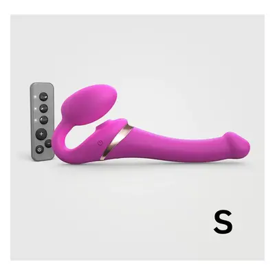 LOVELY PLANET Strap-on-me Multi Orgasm Strap-On Vibrator with Licking Stimulator Pink S