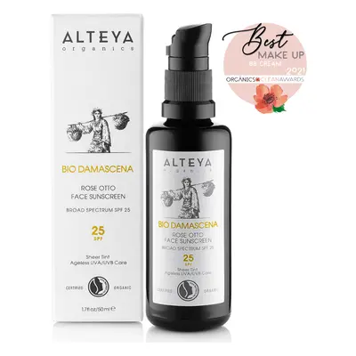 Pleťové sérum proti slunci SPF25 Bio Damascena Alteya Organics 50 ml