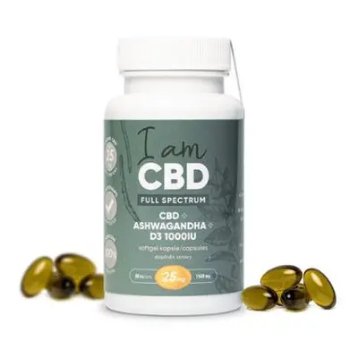 Full Spectrum CBD kapsle1500 mg,D3, Ashwagandha I am CBD 60ks