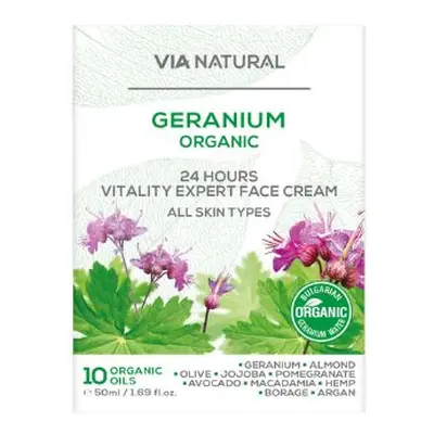 Vyživující pleťový krém s bio Geranium Via natural 50ml