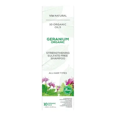 Posilující šampon na vlasy s bio geranium Via natural 250ml