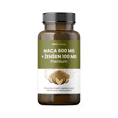 Maca 600 mg + Ženšen 100 mg MOVit Energy 90 kps.