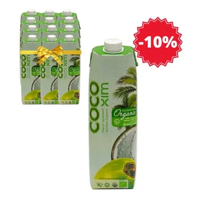 XL balení - BIO Kokosová voda organic COCOXIM 12x1000 ml